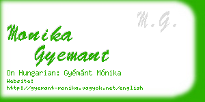 monika gyemant business card