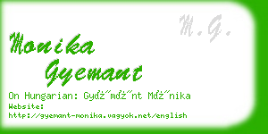 monika gyemant business card
